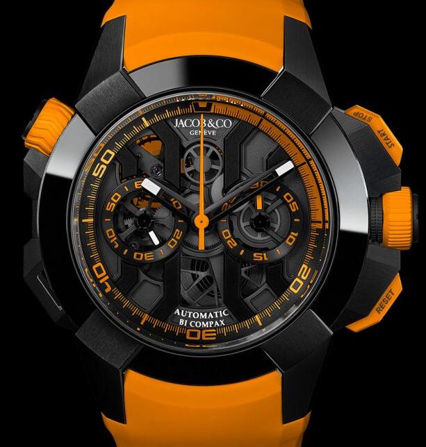 Jacob & Co EPIC X CHRONO BLACK TITANIUM ORANGE BAND EC313.21.SB.BO.E Replica watch